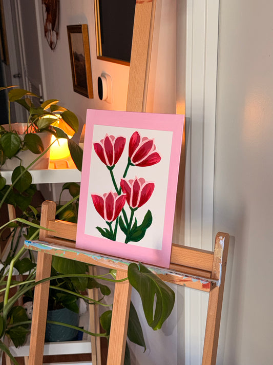 "Stained Glass Tulips" Fine Art Print