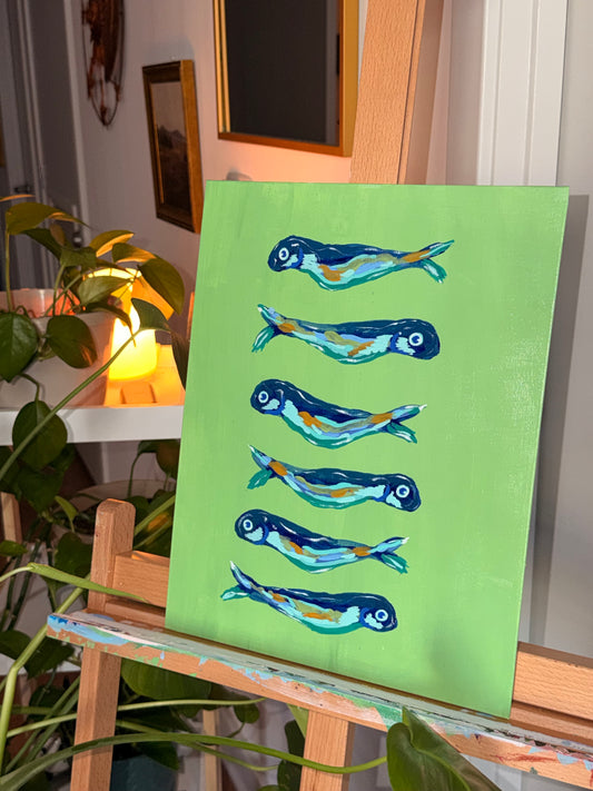 "Fish on Green" Fine Art Print